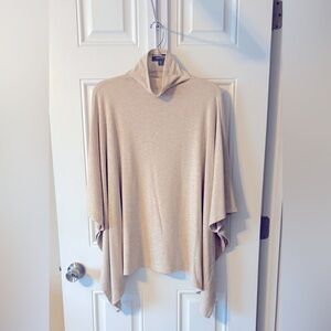 Karen Kane Funnel Neck Poncho Oat Size Large